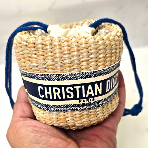 Dior mini stroh - mini, umhängetasche