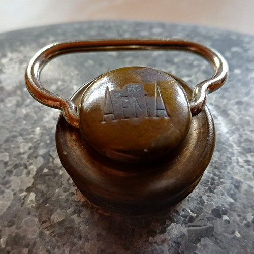 Vintage wärmflasche oval - wärmflasche,