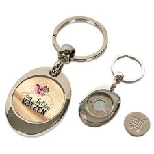 Schlüsselanhänger mit Einkaufswagenchip Geschenk für Jedermann 25 Motive