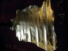 Ziegenleder, echt Leder , Lederhaut Farbe gold ( 3 )