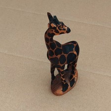 Figur Giraffe Holz Deko Tierfigur Afrika Handarbeit Tropenholz Wurzel Sammler