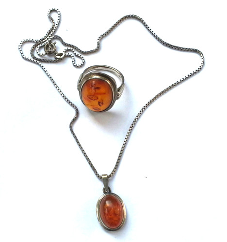 älteres schmuckset 835 silber - Älteres,