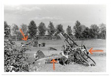 Foto Flugzeuge Fiat CR 42 Wracks in Belgien Mai 1940