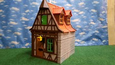 Playmobil 3666 Bauernhof Fachwerk Haus Custom Granit Optik Stein LGB Eisenbahn