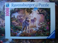 PUZZLE (1000 T) WOLFSFAMILIE IM SOMMER SUMMER WOLVES LOBOS (Ravensburger) Krasny