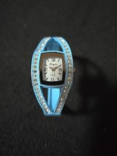 Damenarmbanduhr Spangenuhr Hellblau Neue Batterie wurde Eingesetzt