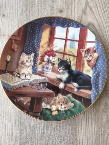 Wandteller zierteller katzen - wandteller,