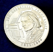 10 Euro Gedenkmünze - 200. Geburtstag Franz Liszt - 2011 G - Silber