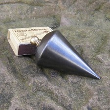 altes Senklot Schnurlot plumb bob Maurerlot 310 Gramm Pendel 83x43mm