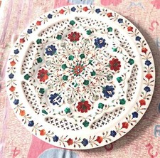 15 Zoll Weiße Marmor Runde