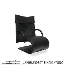 Ligne Roset ZEN Sessel | Kunstleder Schwarz | Freischwinger Design Lounge Chair