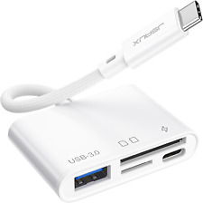 USB C SD Kartenleser Mit USB 3.0 Port & Ladeanschluss | 4-In-1 Micro SD Card Rea