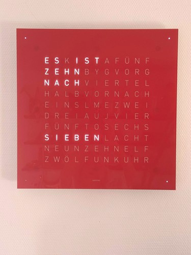 Qlock two funkuhr - red, pepper
