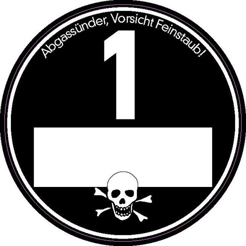 Schwarze umweltplakette - schwarze, /