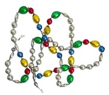 Alte Christbaumkette aus Glasperlen, ca. 180 cm - ca. 50/60er Jahre  (# 18144)