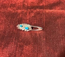 Brosche Silber mit blauem