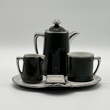 Antikes Art Deco Porzellan Sammelgedeck S.P.M. Walküre • DRGM • Mokkaset Teeset