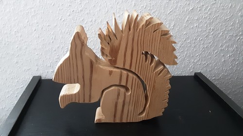 Holzfigur eichhörnchen 100 - holzfigur,