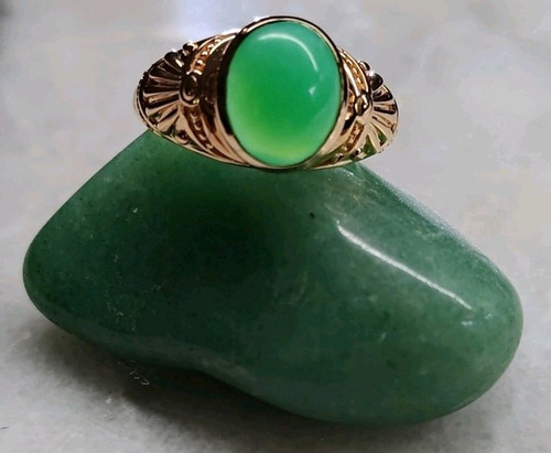 Chrysopras ring - ring, gr