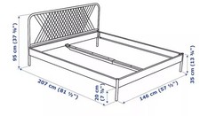 Metallbett NESTTUN IKEA weiß mit Lattenrost - 140x200cm - gebraucht 