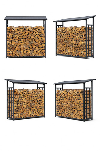 Metall kaminholzregal - metall,