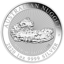 1 Oz. AUSTRALIAN NUGGET - Hand of Faith - 2020 - 999.9 / 1000 Silber/AG