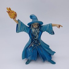 Vintage plastoy blue wizard - vintage,