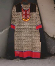 Tunika Kleid echt Indische Kurti Gr 38 folk Baumwolle Stickereien boho hippie