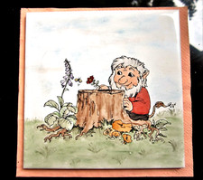 Keramik Fliese Boizenburg dekorativ seltenes Kindermotiv 15x15 vintage DDR