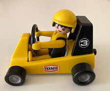 Playmobil -3575- gelber Go Kart Rennwagen mit Rennfahrer Texas  1980er Jahre RAR