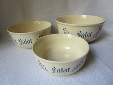 DDR Keramik Schüsselsatz Salat Set 3 verschieden große Schüsseln sehr selten Top