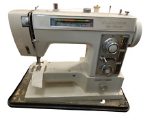 Vintage Ideal Topstar Nähmaschine Super Automatic antik Beige mit Tragebox