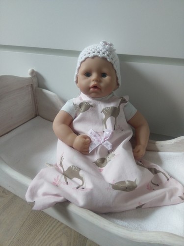 Puppenschlafsack reh rosa - puppenschlafsack,