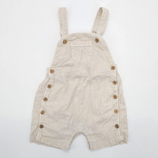 Jungen Leichte Stoff Latzhose Kariert Knöpfe in Gr. 68/74 (6-9 M) 100% Baumwolle