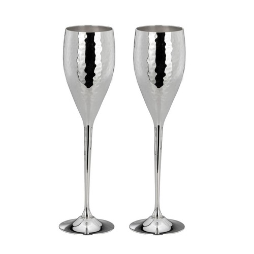 Sektglas paar versilbert - sektglas,