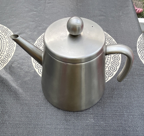 Teekanne metall silber matt - metall,