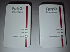 2 x  AVM FRITZ!Powerline 1000E  Set! Gigabit dLAN Netzwerk Adapter - 1200 Mbit/s