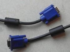 Premium VGA Kabel 1,6 m mit Mantelstromfilter/Ferritkerne ?️ Monitor PC SVGA