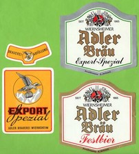 3 alte Bieretiketten Adler