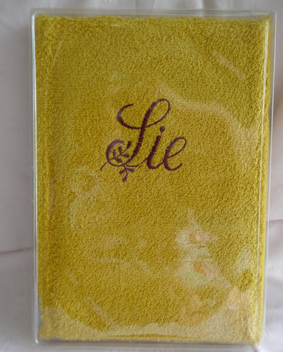 Senfgelbes handtuch - senfgelbes,