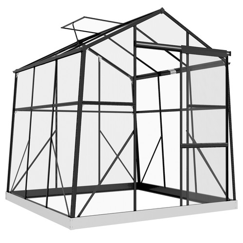 Gewächshaus aluminium 192 - aluminium, x