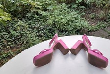 Highheel Plateau Sandalen von Catwalk mit stabilem Blockabsatz in pink, Gr. 38