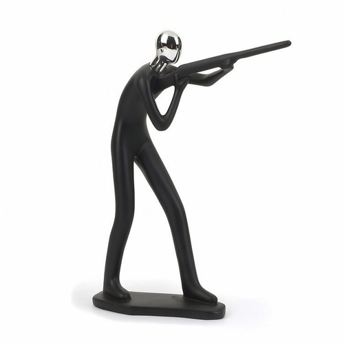 Skulptur mit chromkopf - mit,