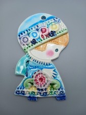 Wandbild Gesini Ceramiche Keramik Italien 50er 60er Keramikbild Gesini Girl rar