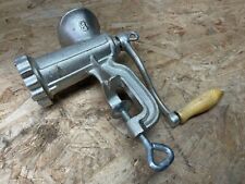 alter mechanischer Fleischwolf Nr. 8 Gusseisen massiv Vintage