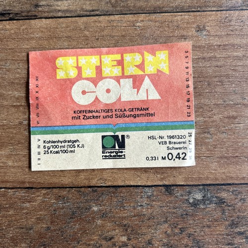 Stern cola ddr limoetikett - ddr,