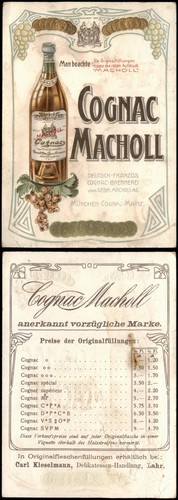 Ansichtskarte werbe cognac - werbe, ak