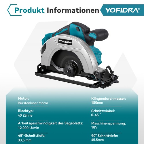 180mm für 18v makita - für,