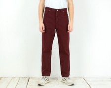 Edwin Newton Slim Herren W32 L30 Gerades Bein Jeans Denim Hosen Rot vintage