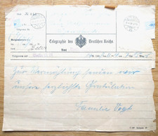 Telegramm 1908 innerhalb Berlin mit Beförderung per Rohrpost!